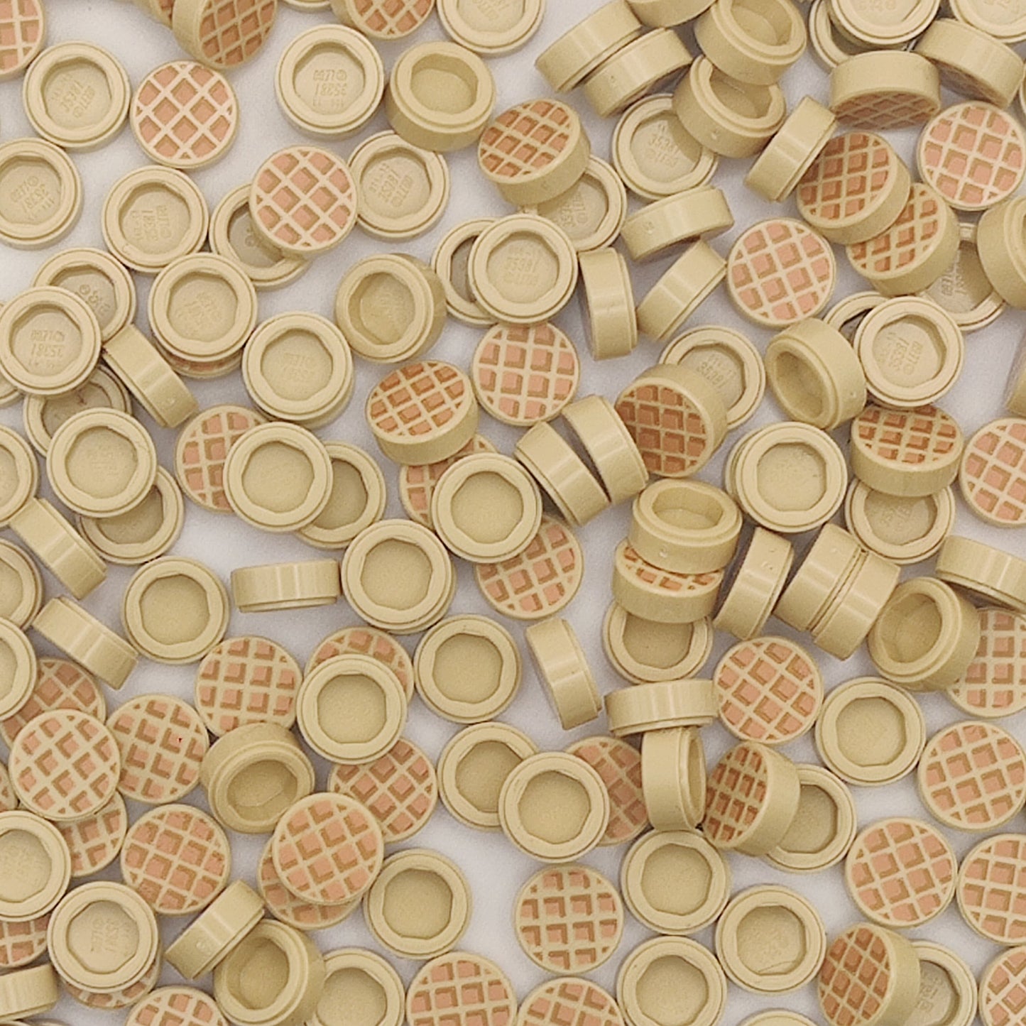 Okrągła płytka Tile 1x1 z nadrukiem – Gofr 98138pb118 LEGO