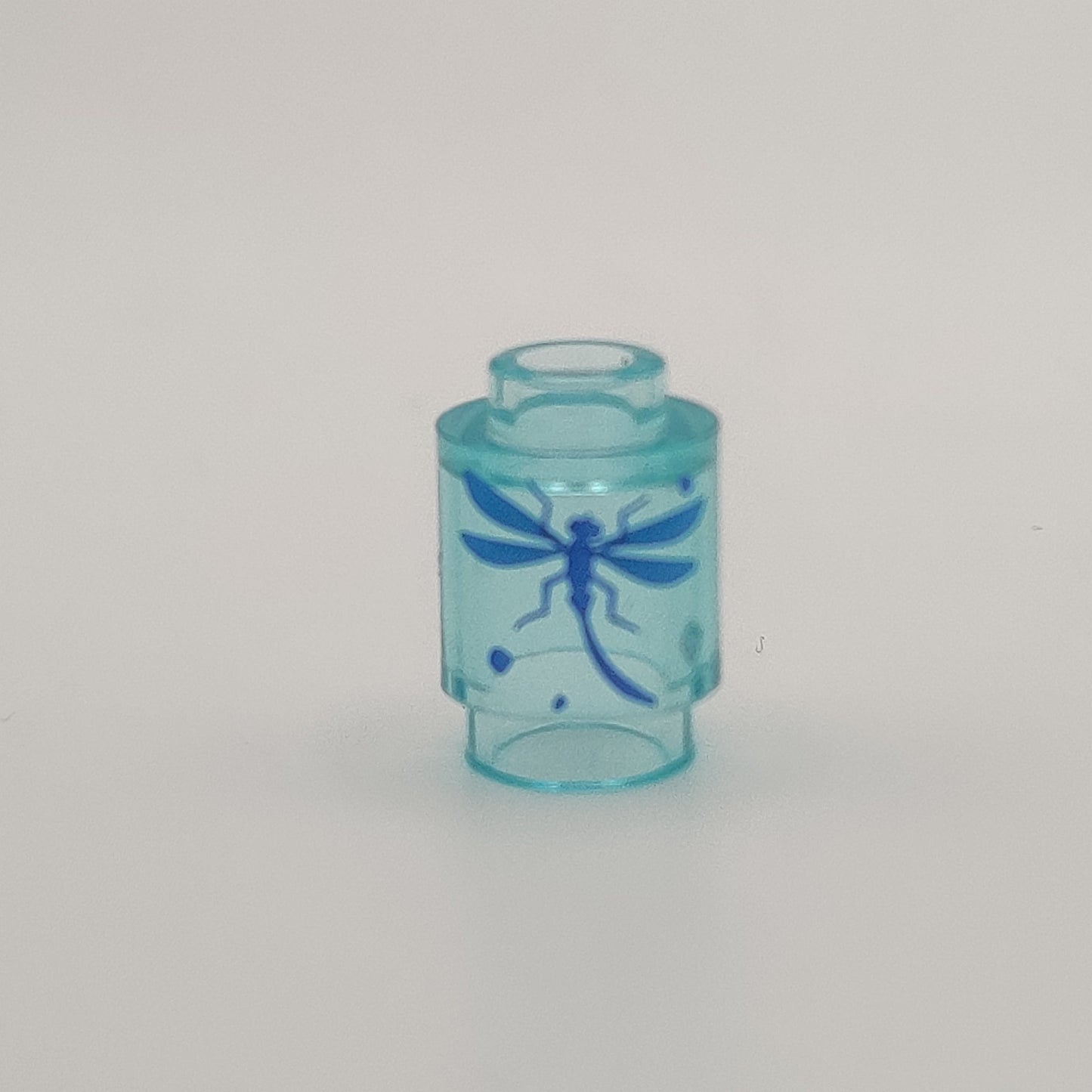 Transparentny Cylinder 1x1 – Niebieska Ważka  LEGO 3062pb058