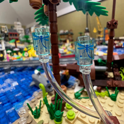 LEGO® 25szt. Transparentny Cylinder 1x1 – Niebieska Ważka 3062pb058